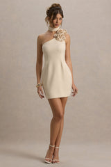 The Social | Lemon Mini Dress With Ruffled Choker