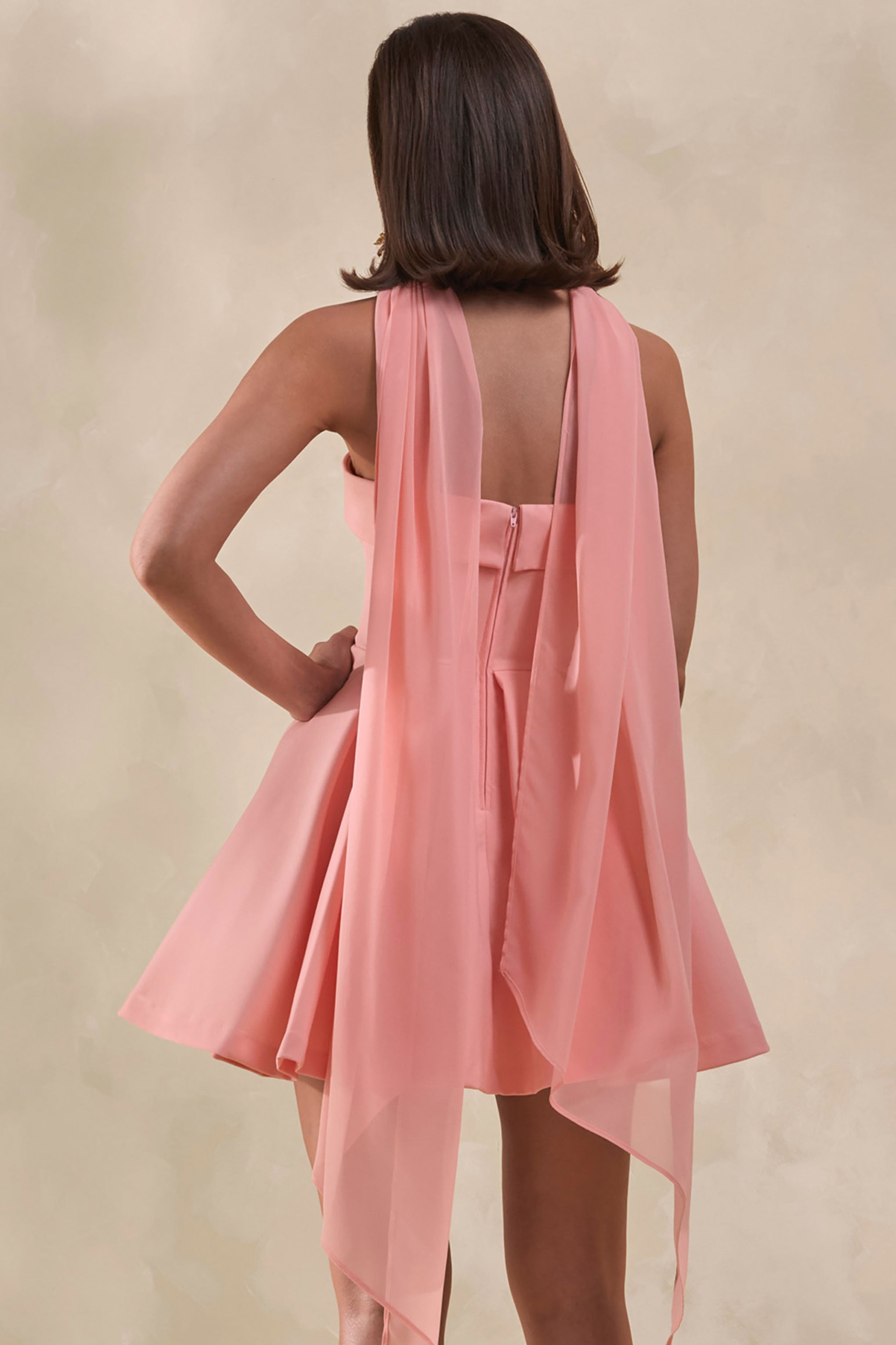 Bruna | Light Pink Chiffon Scarf