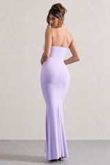 Ceremony | Lilac Bandeau Fishtail Maxi Dress