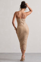 Astro | Gold Embellished Bandeau Midi Dress