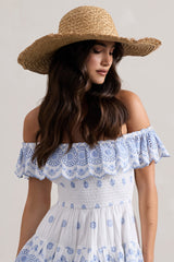 Solara | Beige Straw Sun Hat