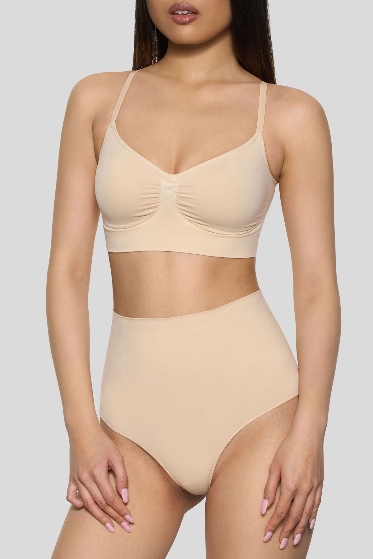 BOOMBA | Sand Short-Waisted Thong Shapewear