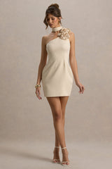 The Social | Lemon Mini Dress With Ruffled Choker