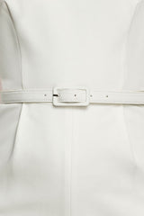 Prize | Cream Crew-Neck Jumpsuit With Embellishment Detail
